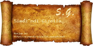 Simándi Gizella névjegykártya