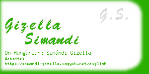 gizella simandi business card